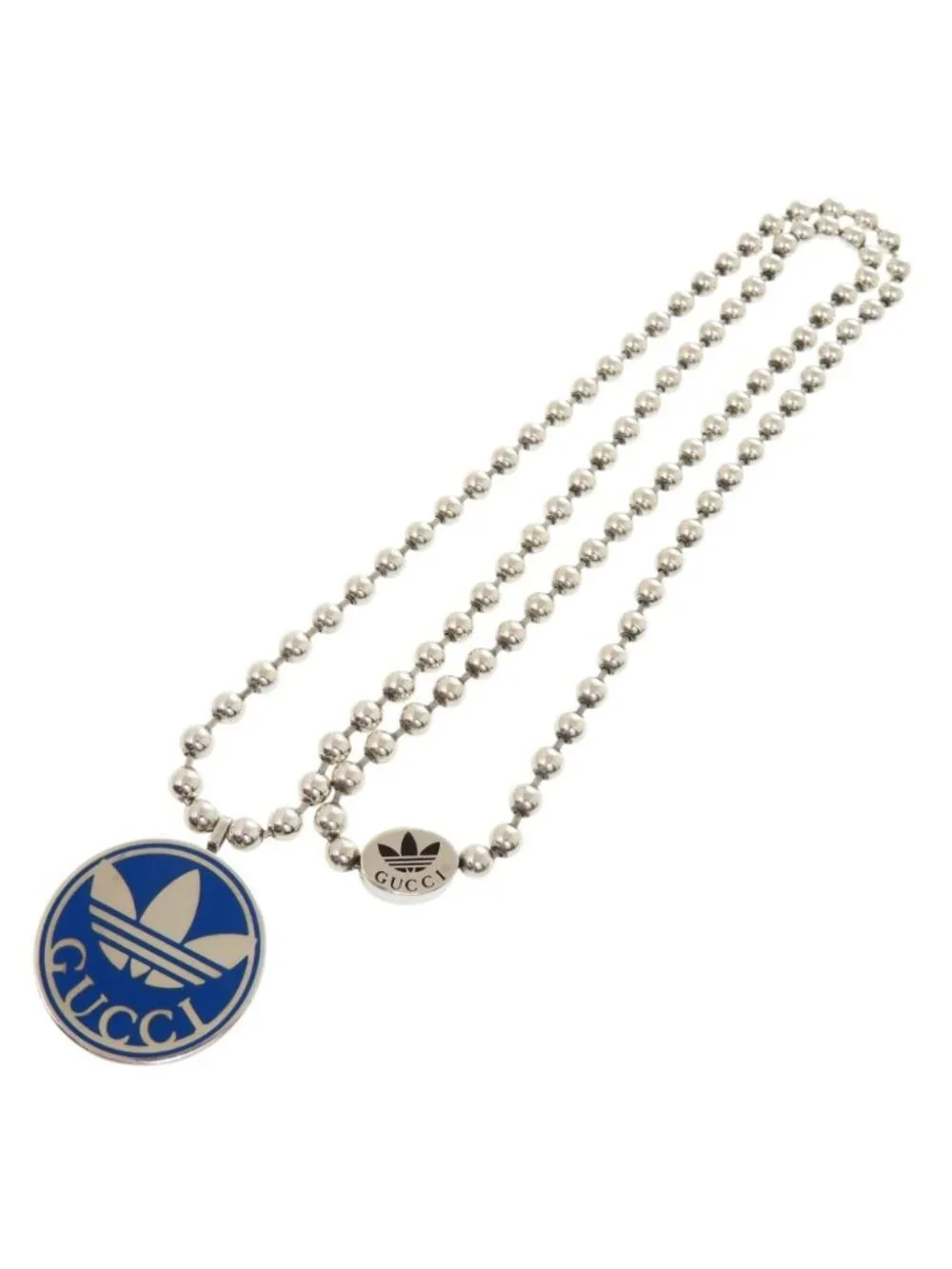 Gucci Adidas Collaboration Ball Chain Interlocking Pendant 925